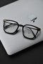 Ezra Unisex Women Men Blue Light Protected Blue Block with Filter Vintage Gold Transparent Black Glasses - 6