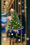 Christmas Pine Tree Decoration and Snowflakes Living Room Bedroom Kitchen Wall Decoration Paper Sticker Set