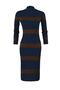 Navy Blue Midi Knitwear Striped Dress Twoaw23El00226 - 6