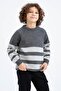 Boy's Regular Fit Crew Neck Sweater