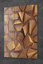 Glass Table Geometric Wood Patterned - 2