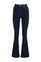 Ela Flare Leg Jeans Women's Dark Blue Colorfast Extra Lycra High Waist Long Leg (collector) - 7