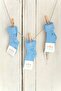 3-Piece Blue Baby Kids Embroidered Socks