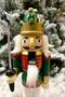 25 Cm Nutcracker with Sword Green Red Color Tin Soldier Nutcracker Christmas New Year Decoration - 6