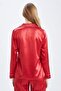 Fall In Love Regular Fit Shirt Collar Satin Long Sleeve Pajama Top - 7
