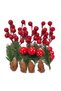 Christmas Ornament Flower Set of 20 Pine Branch Cockana Flower Pinecone Mushroom Ornament Door Table Ambient Ornament