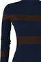 Navy Blue Midi Knitwear Striped Dress Twoaw23El00226 - 7
