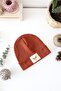 Ribbed Fox Label Tile Beret