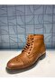 6321 Men's Tan Open Genuine Leather Classic Lace-up Daily Warm Lining Boots - 5