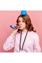 2 Pieces Colorful New Year's Hat Party Mask and Whistle Set Paper Triangle Cation Set Mother-in-Law Whistle - 5
