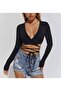 Women's Rope Tie Detailed Crop Blouse