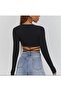 Women's Rope Tie Detailed Crop Blouse - 3