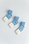 3-Piece Blue Baby Kids Embroidered Socks - 3