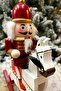 32 cm Horseman Nutcracker Red Gold Colored Wooden Soldier Nutcracker Christmas New Year Decoration - 6