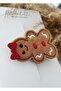 Gingerbread Christmas Cookie Man Felt Baby and Child Buckle - 2