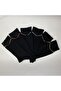 6-Piece Men's Black Socks Colorful Striped Toe Cotton Socks