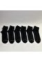 6-Piece Men's Black Socks Colorful Striped Toe Cotton Socks - 2