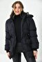 Women's Waist Drawstring Pouch Pocket Hooded coat - 2