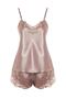 Vizon Dantelli İp Askılı Saten Şortlu Dokuma Pijama Takımı THMAW21PT0843 - 7