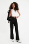 Free 90's Colorfast Black Palazzo Jean Women's Power Lycra Women's High Waist Recovery - 4