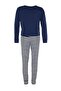 Lacivert %100 Pamuklu Ayıcıklı Örme Pijama Takımı THMAW21PT0302 - 8