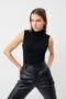 Women's Black Sleeveless Body - 4