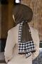 Women's Luxury Medina Silk Shawl Mink - Black