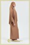 Cotton Two Pieces Sleeves Prayer and Umrah Dress - 2