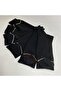 6-Piece Men's Black Socks Colorful Striped Toe Cotton Socks - 3