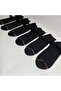 6-Piece Men's Black Socks Colorful Striped Toe Cotton Socks - 4