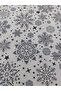 Snowflake Black Care Free Stain Resistant Duck Fabric Living Room - Kitchen Table Cloth - 4