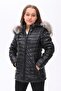 Genuine Leather Hooded Coat