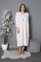 100% Cotton Seasonal Combed Cotton Long Sleeve Plus Size Mother's Nightgown 1330 - 2