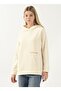 Hooded Collar Beige Women's Sweatshirt Know - 2