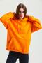 Unisex 100% Cotton Oversize Orange Hooded Sweatshirt - 5