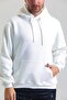 Unisex Cotton Oversize White Hooded Sweatshirt 1096 plain - 5