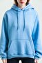 Unisex 100% Cotton Oversize Blue Hooded Sweatshirt - 7