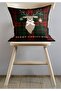 Merry Christmas Throw Pillow Cover, Red Plaid Throw Pillow Cover, Deer Pattern Throw Pillow Cover, Christmas Throw Pillow