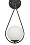 Design Damla-mirza Sconce 1 Piece - Black and White Glop Glass - 3