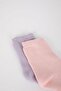 Girl's 2-Piece Cotton Towel Socks - 4