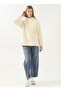 Hooded Collar Beige Women's Sweatshirt Know - 4