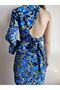 Flava Blue Patterned Blouse Skirt Set - 4
