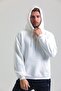 Unisex Cotton Oversize White Hooded Sweatshirt 1096 plain - 4