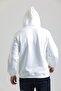 Unisex Cotton Oversize White Hooded Sweatshirt 1096 plain - 7