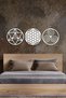 Sacred Geometry 3'L Set Merkaba, Flower of Life and Triskele Wall Decoration, Painting - 4