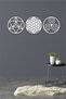 Sacred Geometry 3'L Set Merkaba, Flower of Life and Triskele Wall Decoration, Painting - 5