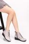 Women's Genuine Leather Non-Slip Wedge Heel Sole Esfa.2002 - Gray - 40