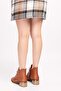 Genuine Leather Lace Detail Zippered Heeled Boots Anl.2427 - Tan - 38 - 3