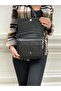 Genuine Leather Medium Size Crossbody Women's Bag Stone Printed 25*21*7 Cm - 3