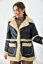Women's Fur Detailed Long Leather Coat - 5